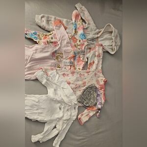 3NB Footed 2Gerber,1 BurtsBs. 1 Carters Footles Fleece/Sweatshirt.3LS Wh Onsies.